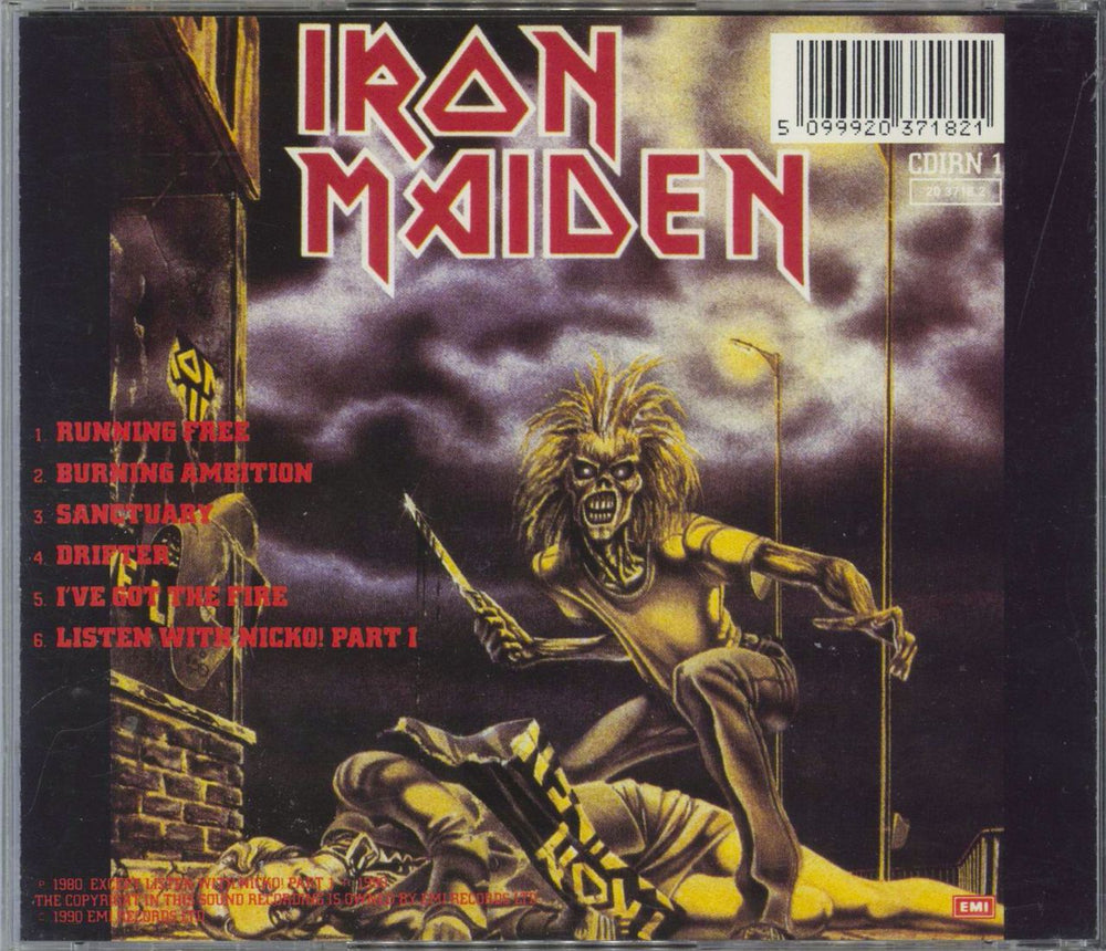 Iron Maiden Running Free / Sanctuary UK 12" vinyl single (12 inch record / Maxi-single) 5099920371821