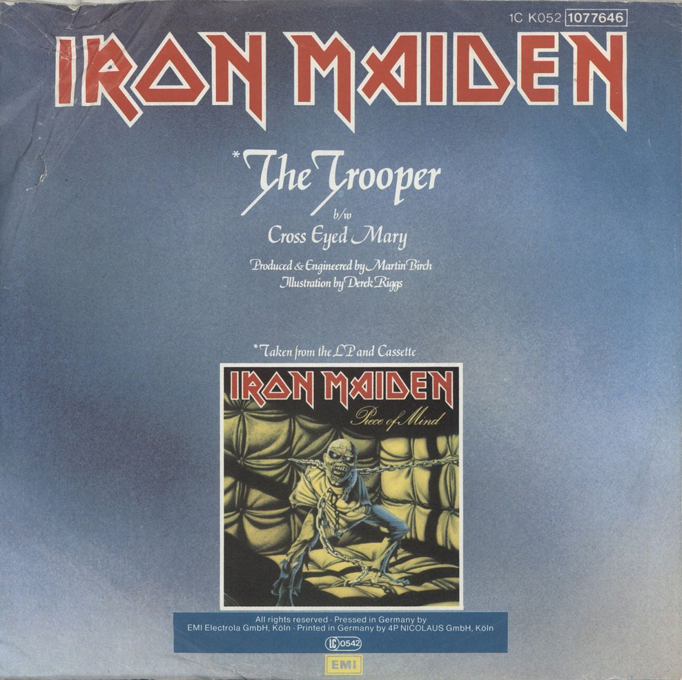 Iron Maiden The Trooper - VG German 12" vinyl single (12 inch record / Maxi-single)