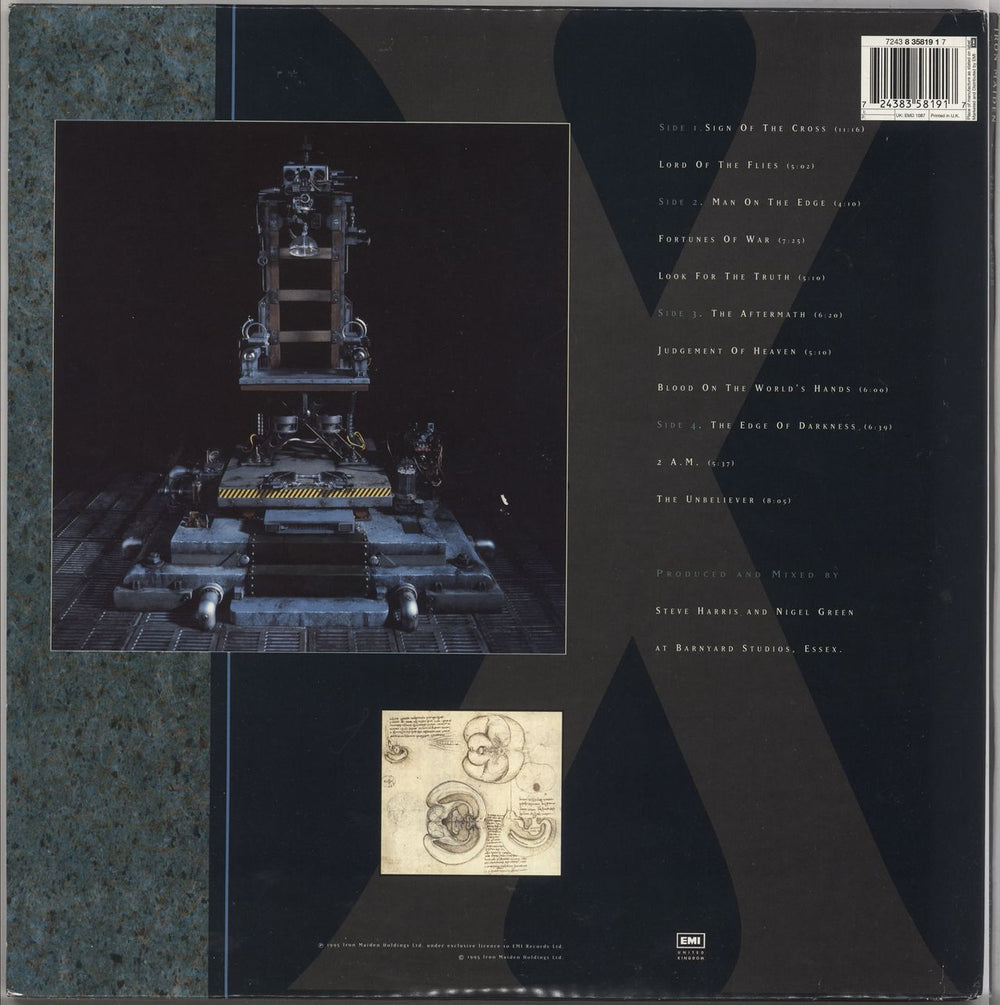 Iron Maiden The X Factor - Clear Vinyl + Insert - EX UK 2-LP vinyl record set (Double LP Album) 724383581917