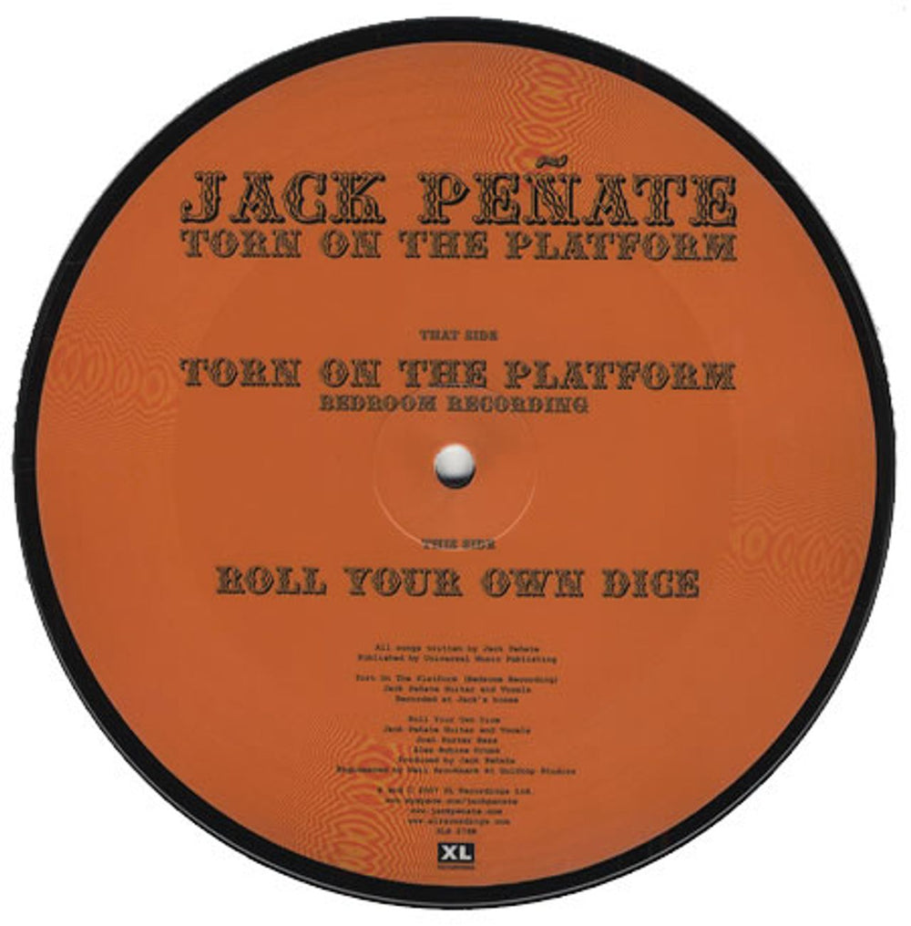 Jack Peñate Torn On The Platform UK 7" vinyl picture disc (7 inch picture disc single) JPI7PTO405467