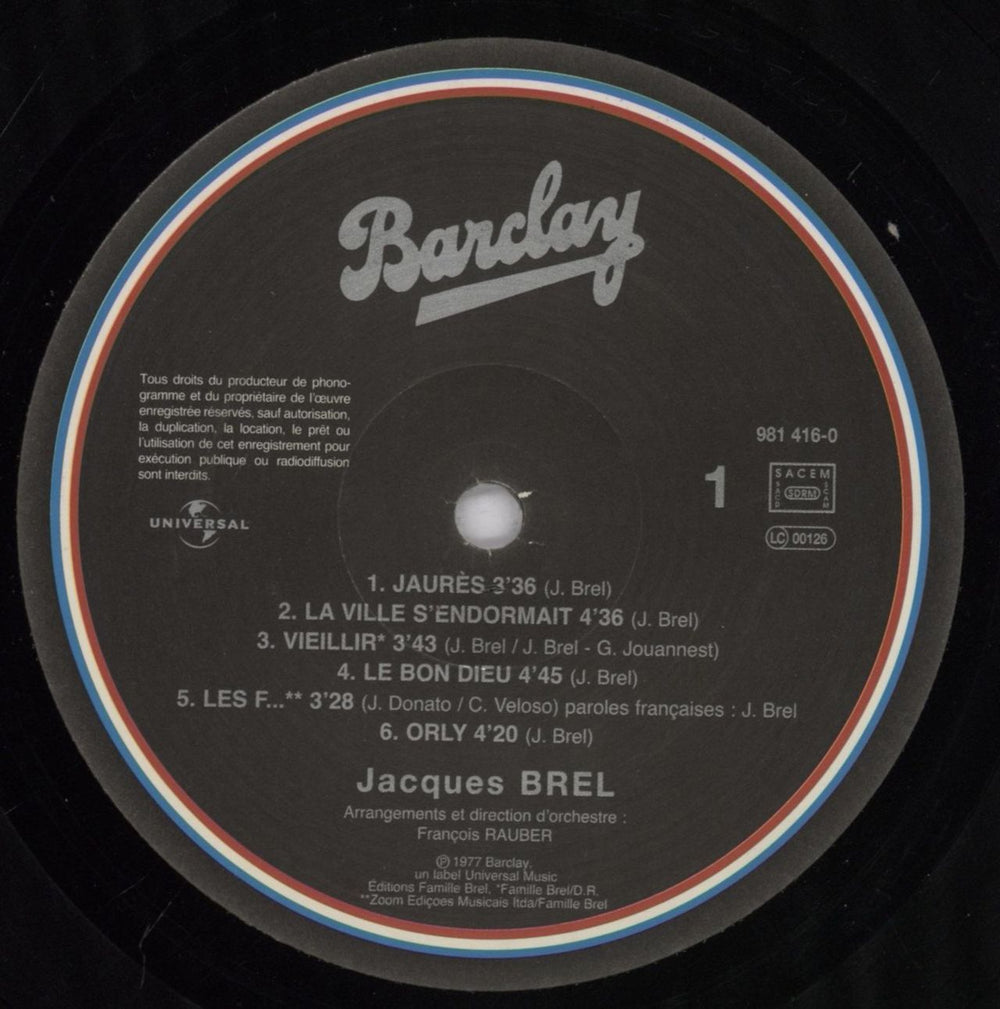 Jacques Brel Brel US vinyl LP album (LP record) JQBLPBR834381