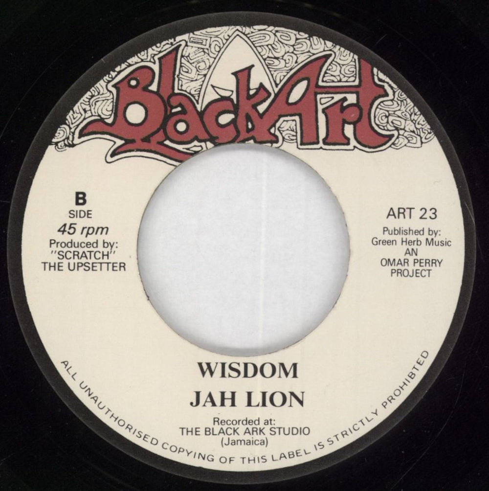 Jah Lion Columbia Collie Jamaican 7" vinyl single (7 inch record / 45)