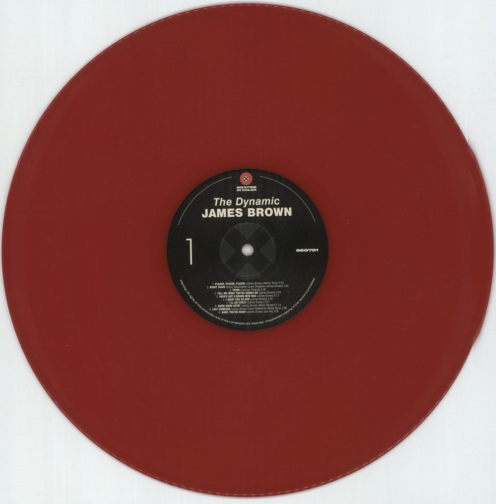 James Brown The Dynamic James Brown - Red Vinyl UK vinyl LP album (LP record) JMBLPTH876624