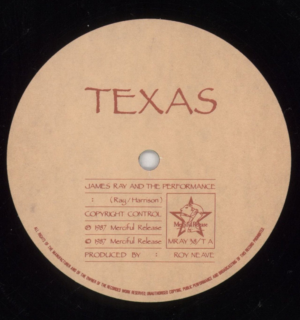 James Rays Gangwar/Performance Texas UK 12" vinyl single (12 inch record / Maxi-single) JSY12TE277354