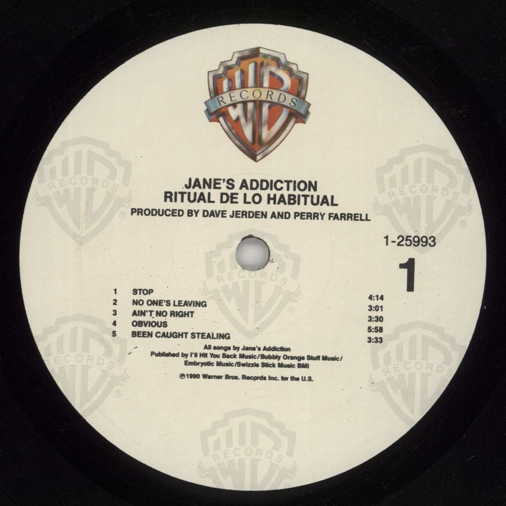Janes Addiction Ritual De Lo Hibitual US vinyl LP album (LP record) JANLPRI870511