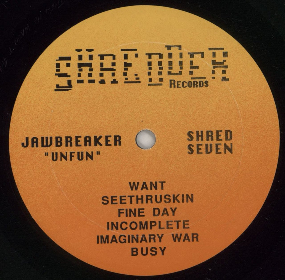 Jawbreaker Unfun - First US vinyl LP album (LP record) J-1LPUN866597