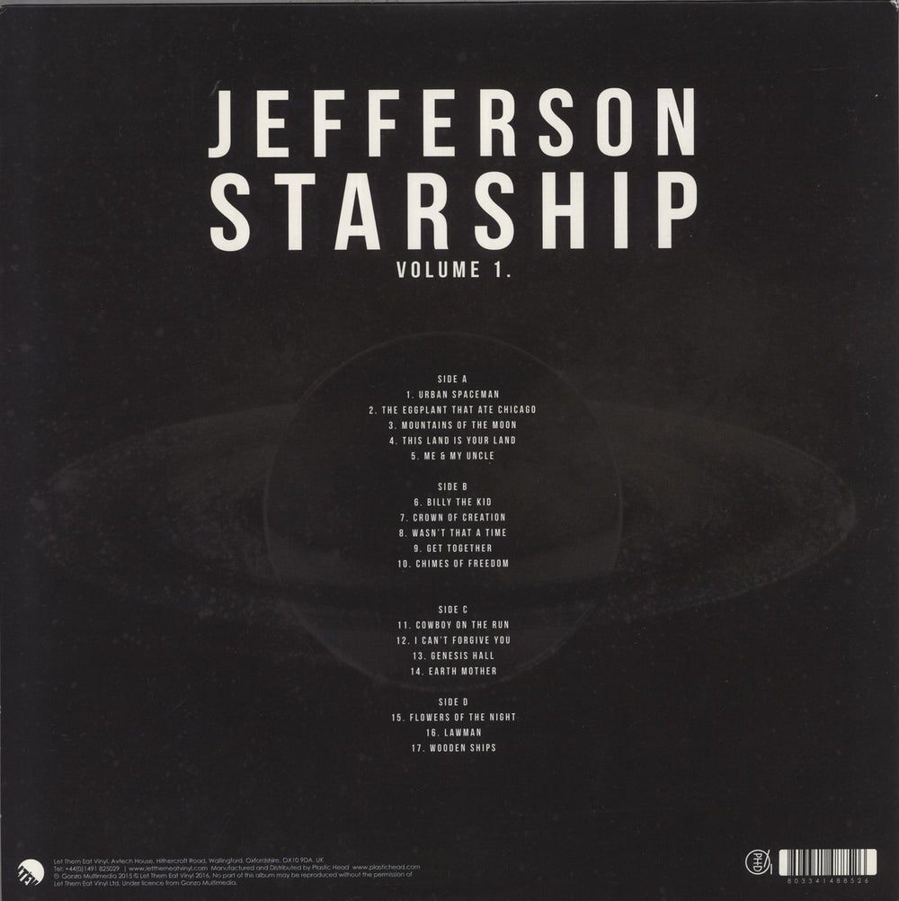Jefferson Starship Roswell UFO Festival 2009: Tales From The Mothership (Volume 1) - RSD 16 UK 2-LP vinyl record set (Double LP Album) 803341488526