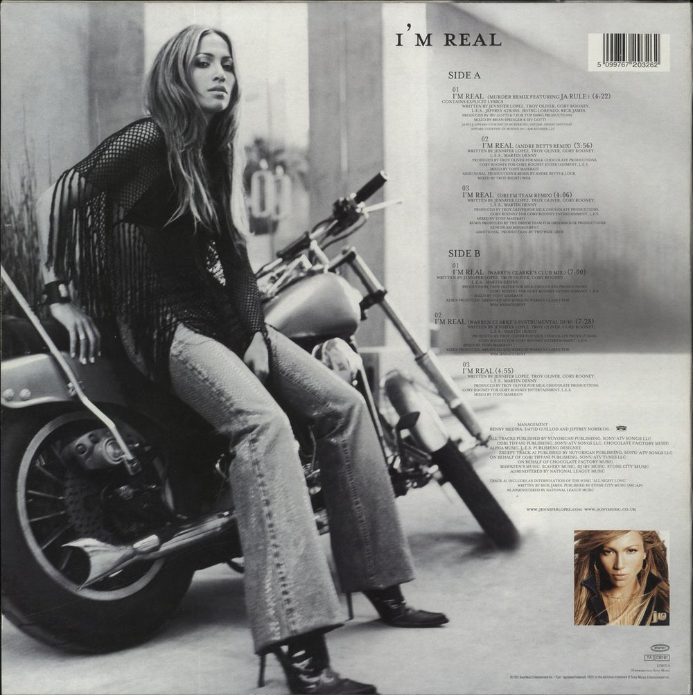 Jennifer Lopez I'm Real UK 12" vinyl single (12 inch record / Maxi-single) 5099767203262