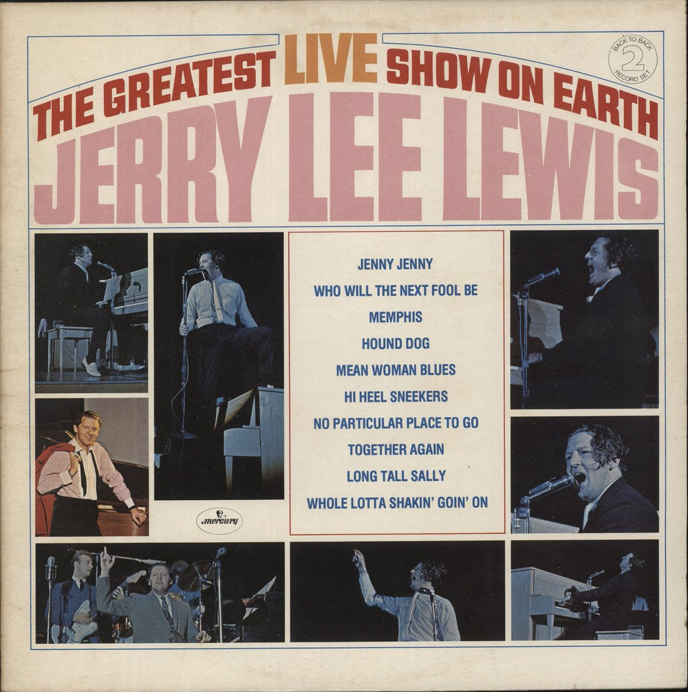 Jerry Lee Lewis The Greatest Live Show On Earth / By Request - EX UK 2-LP vinyl record set (Double LP Album) 6641869