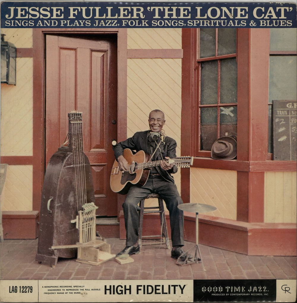 Jesse Fuller The Lone Cat UK vinyl LP album (LP record) LAG12279