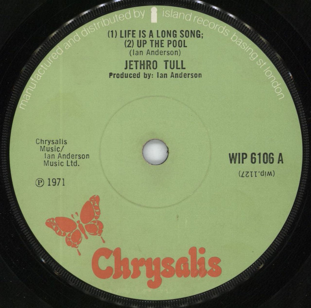 Jethro Tull Life Is A Long Song EP - Solid - P/S - VG UK 7" vinyl single (7 inch record / 45) TUL07LI811751