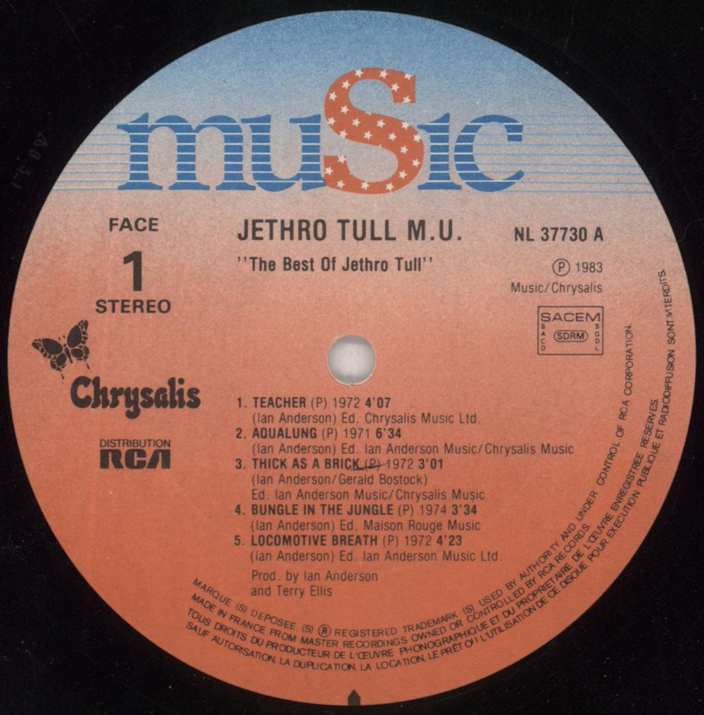 Jethro Tull M.U. - Best Of Vol.1 / Repeat - Best Of Vol.2 French 2-LP vinyl record set (Double LP Album) TUL2LMU183028