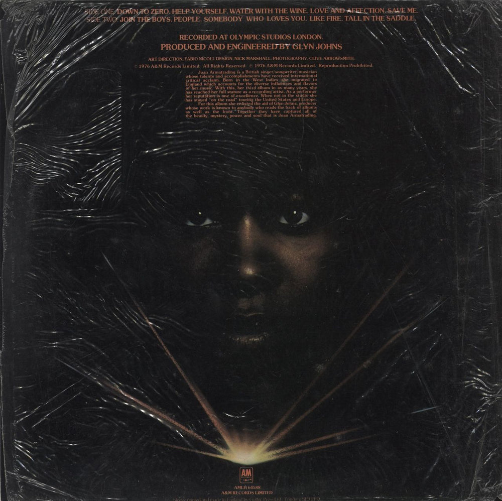 Joan Armatrading Joan Armatrading - Nimbus Supercut + Hi-Fi Today sticker UK vinyl LP album (LP record)