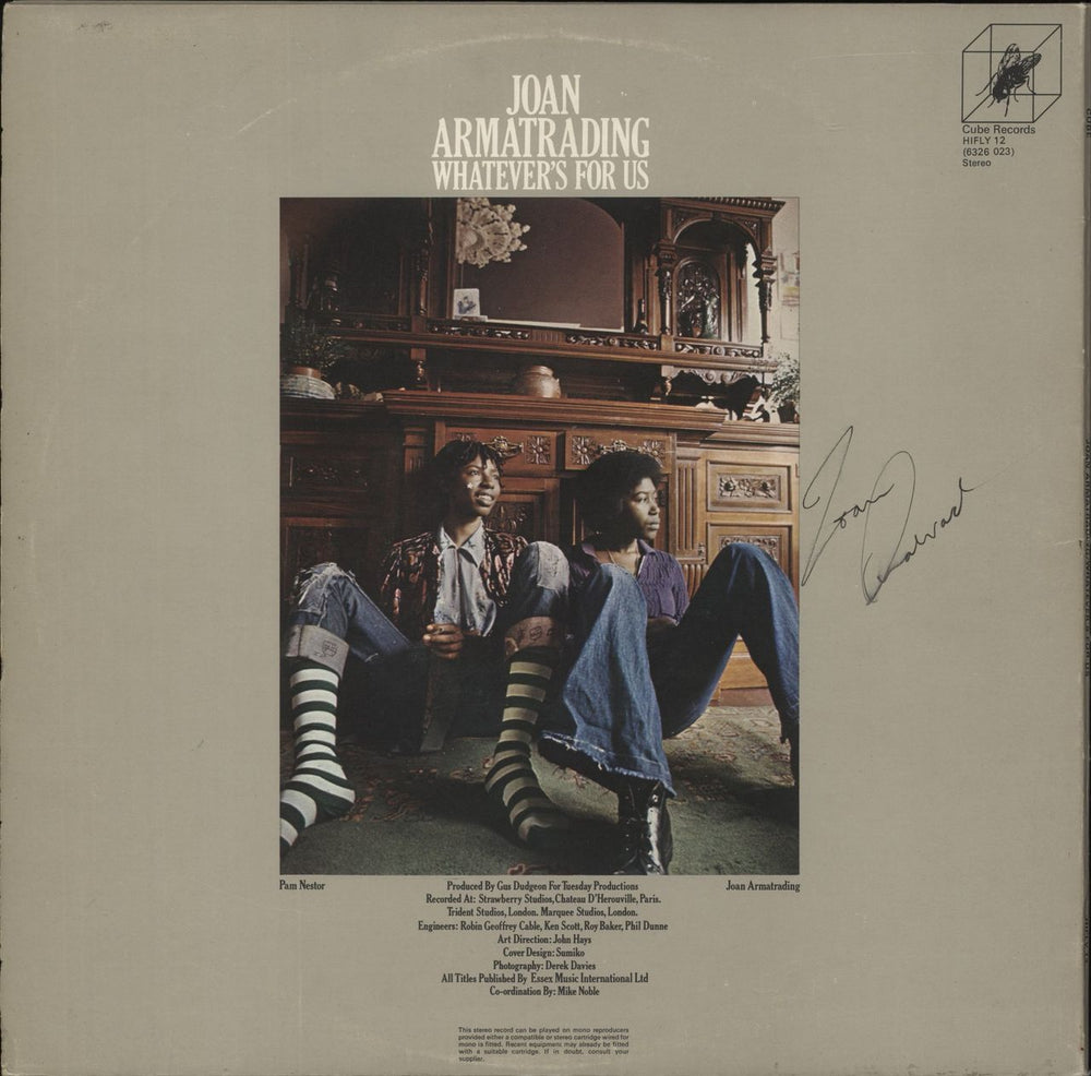 Joan Armatrading Whatever's For Us - 2nd - Gatefold - Autographed UK vinyl LP album (LP record)