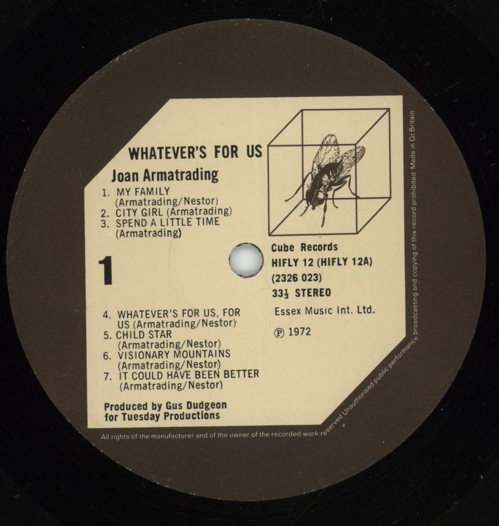 Joan Armatrading Whatever's For Us - 2nd - Gatefold - Autographed UK vinyl LP album (LP record) ARMLPWH876835