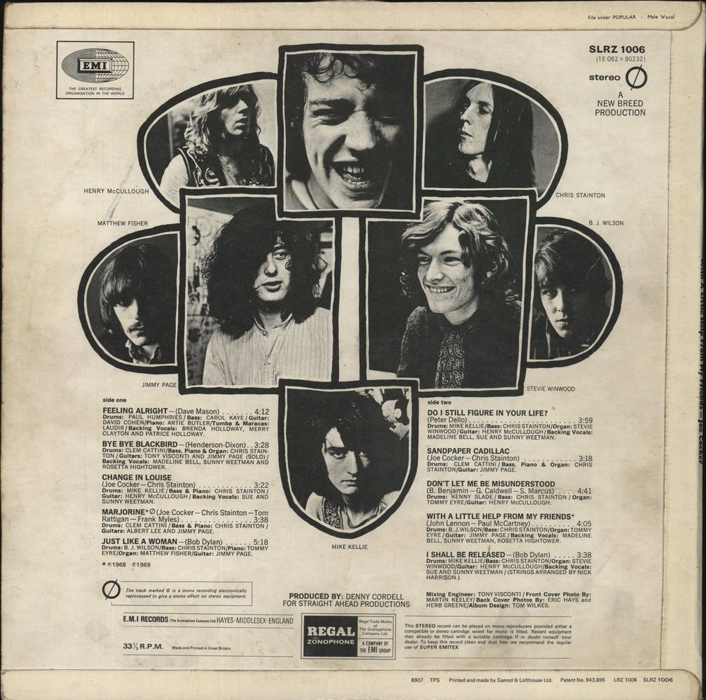 Joe Cocker With A Little Help From My Friends - VG UK vinyl LP album (LP record)