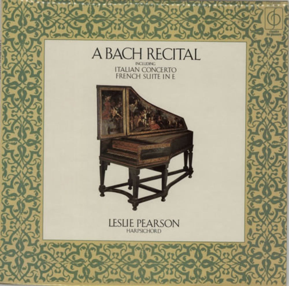 Johann Sebastian Bach A Bach Recital UK vinyl LP album (LP record) CFP40049