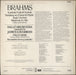 Johannes Brahms Academic Festival Overture / Variations On A Theme By Haydn / Tragic Overture / Rhapsody For Alto, C UK vinyl LP album (LP record)