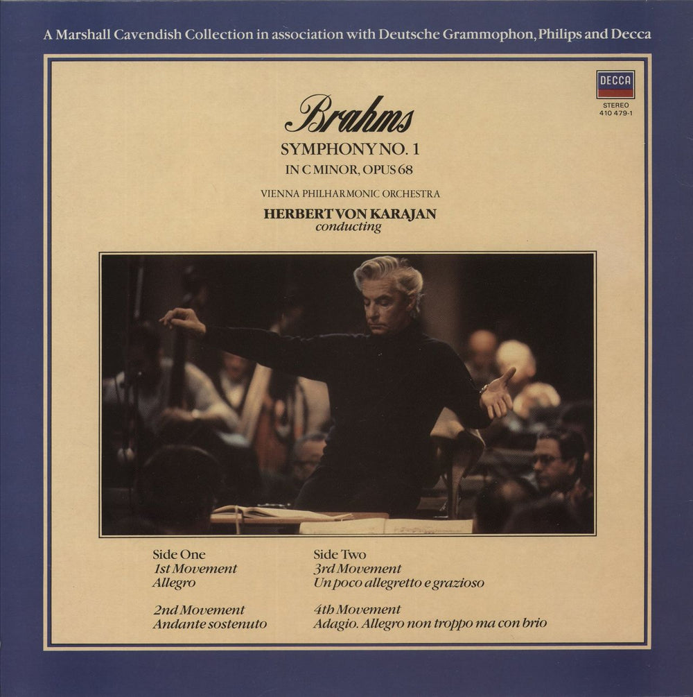 Johannes Brahms Symphony No. 1 in C minor, Opus 68 + Magazine UK vinyl LP album (LP record)