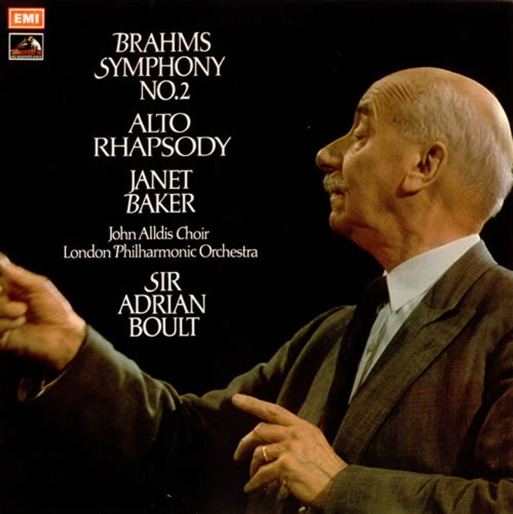 Johannes Brahms Symphony No. 2 & Alto Rhapsody UK vinyl LP album (LP record) ASD2746