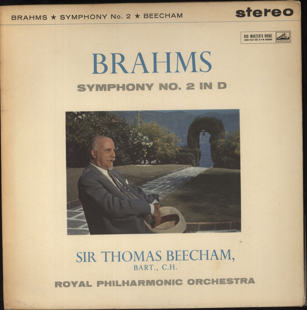 Johannes Brahms Symphony No. 2 in D Major, Op.73 - EX UK vinyl LP album (LP record) ASD348