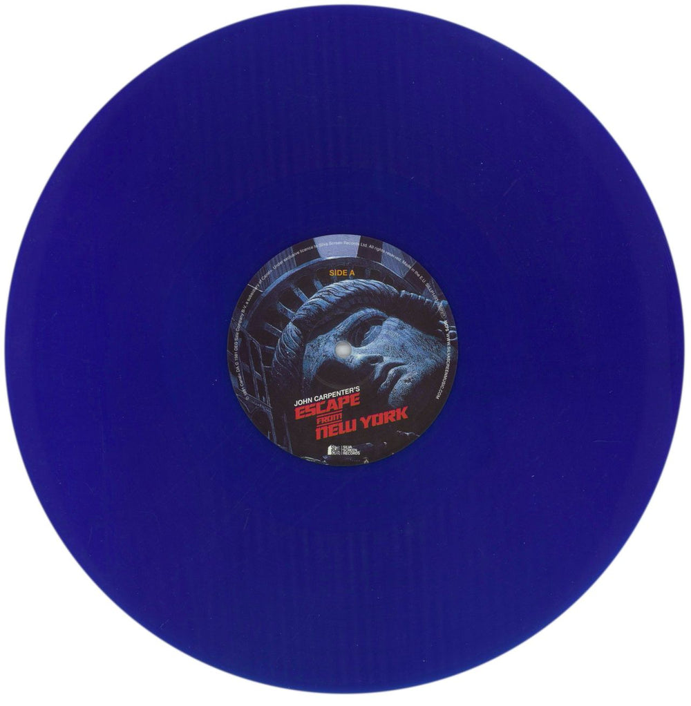 John Carpenter Escape From New York - Expanded Edition - Blue Vinyl UK 2-LP vinyl record set (Double LP Album) JZV2LES860854