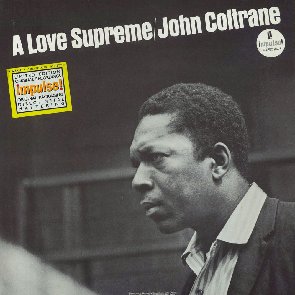 John Coltrane A Love Supreme - 80s Direct Metal Mastered UK vinyl LP album (LP record) AS-77