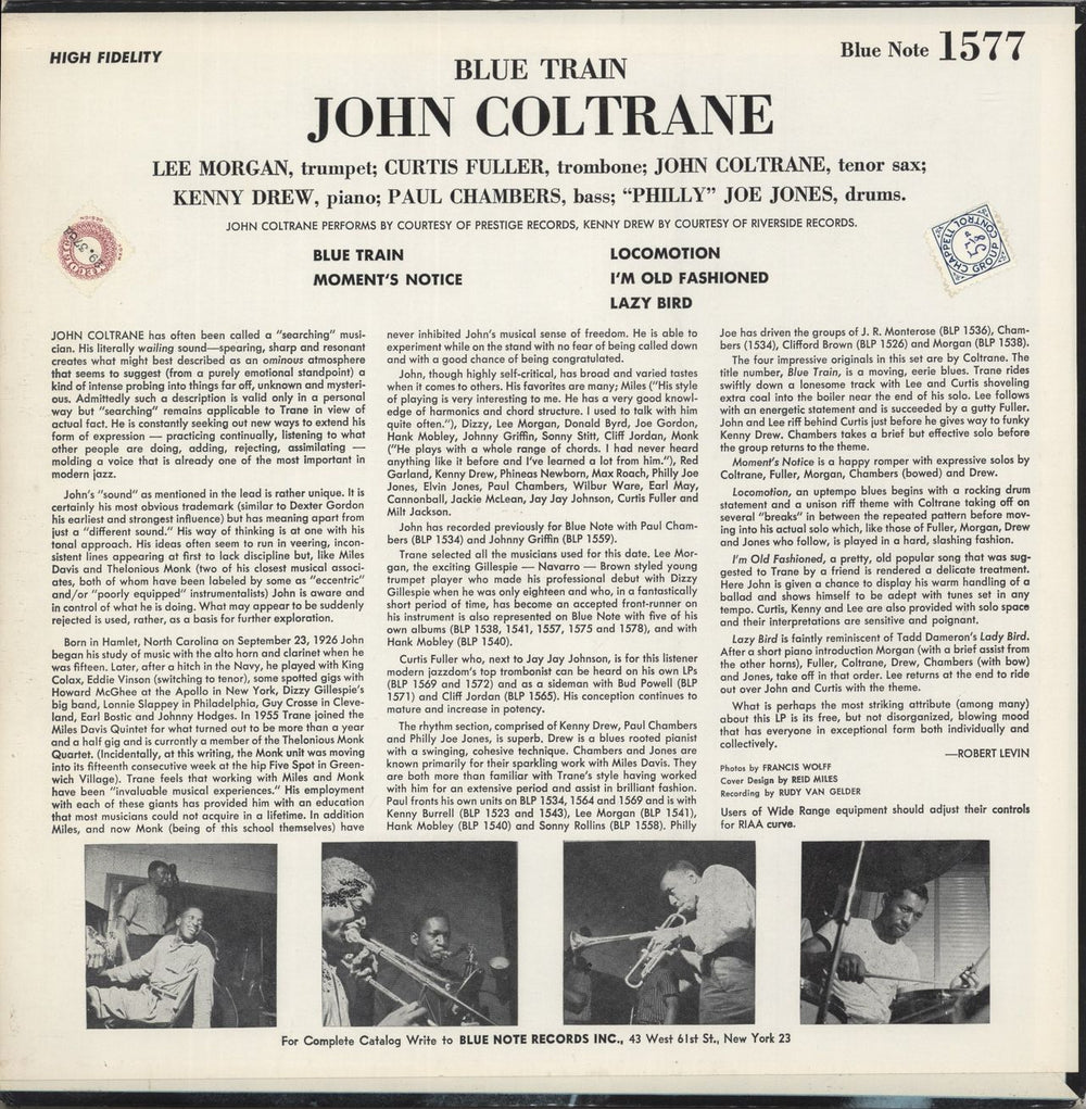 John Coltrane Blue Train - West 63rd - G US vinyl LP album (LP record)
