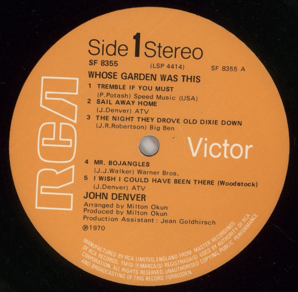 John Denver Whose Garden Was This UK vinyl LP album (LP record) DNVLPWH268566