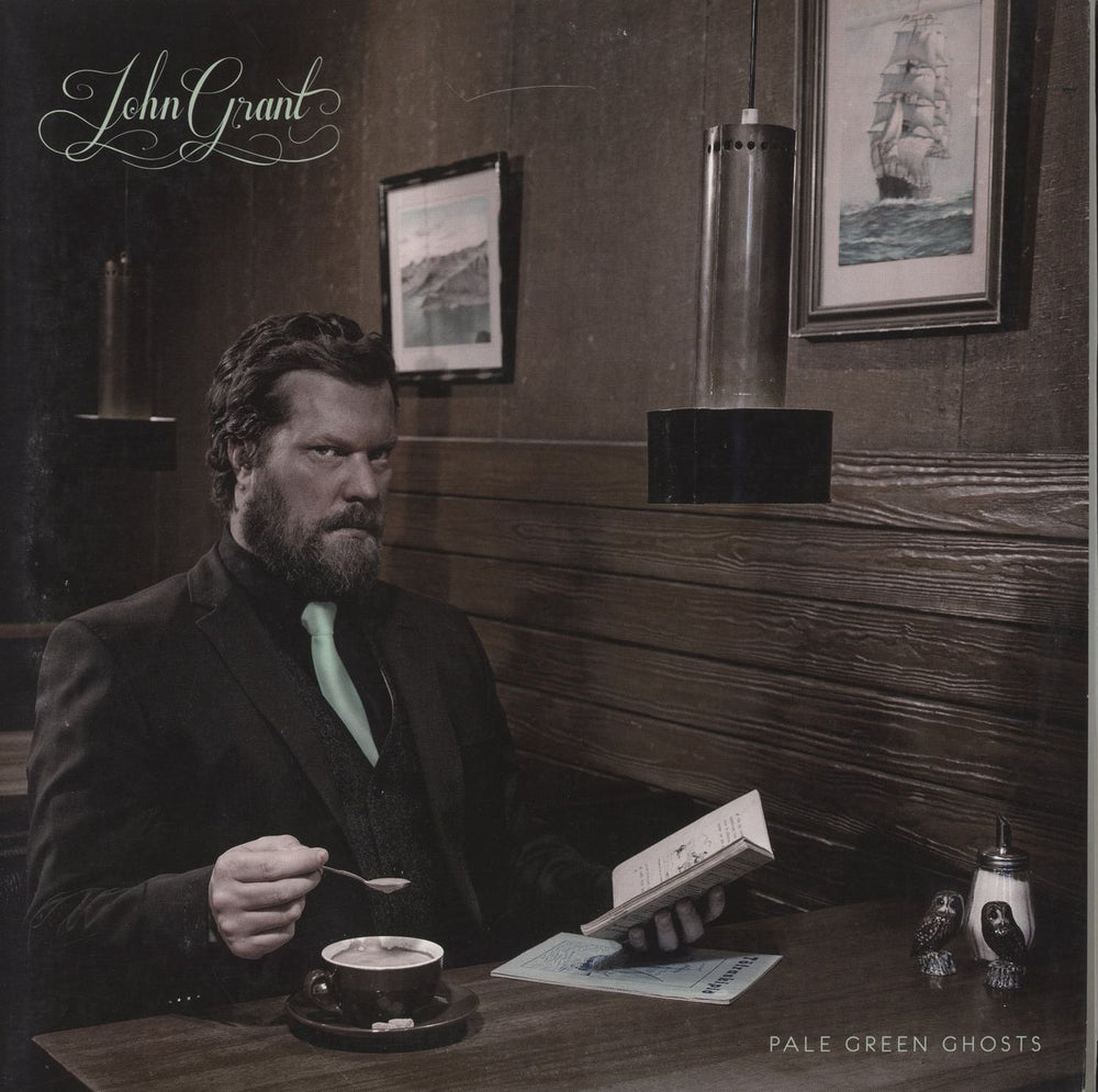 John Grant Pale Green Ghosts - Mint Green Vinyl - EX UK 2-LP vinyl record set (Double LP Album) BELLAV377