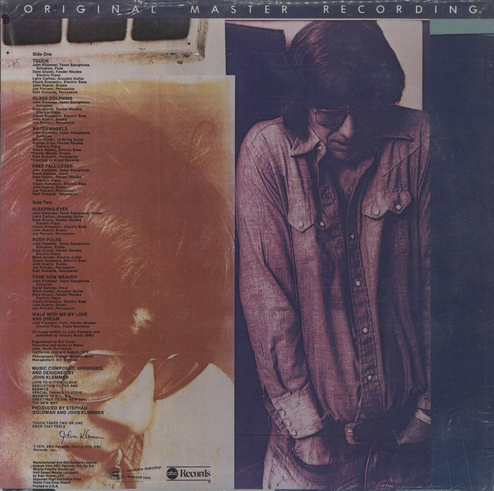 John Klemmer Touch US vinyl LP album (LP record)