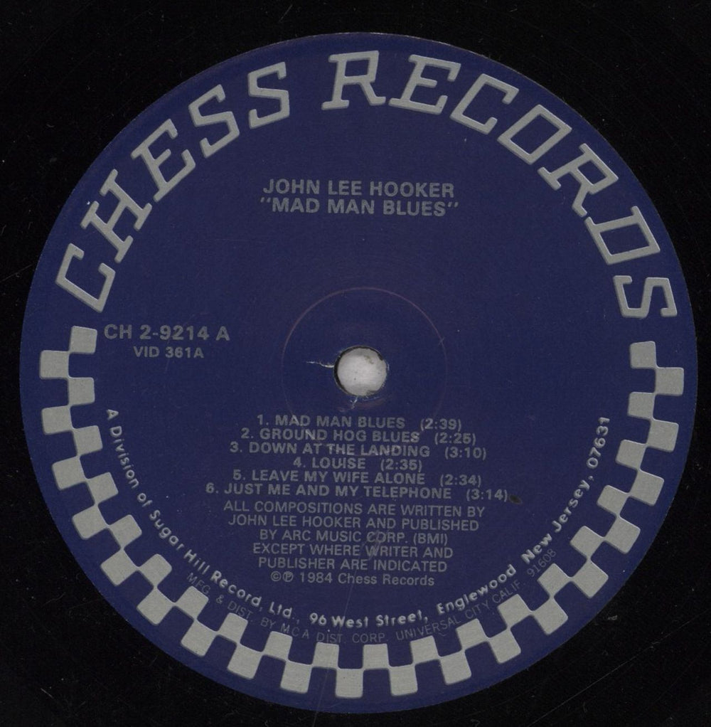 John Lee Hooker Mad Man Blues US 2-LP vinyl record set (Double LP Album) JLH2LMA844183