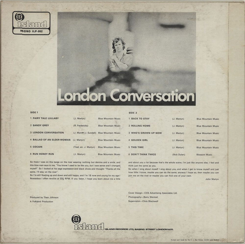 John Martyn London Conversation - 3rd UK vinyl LP album (LP record) JMYLPLO334647