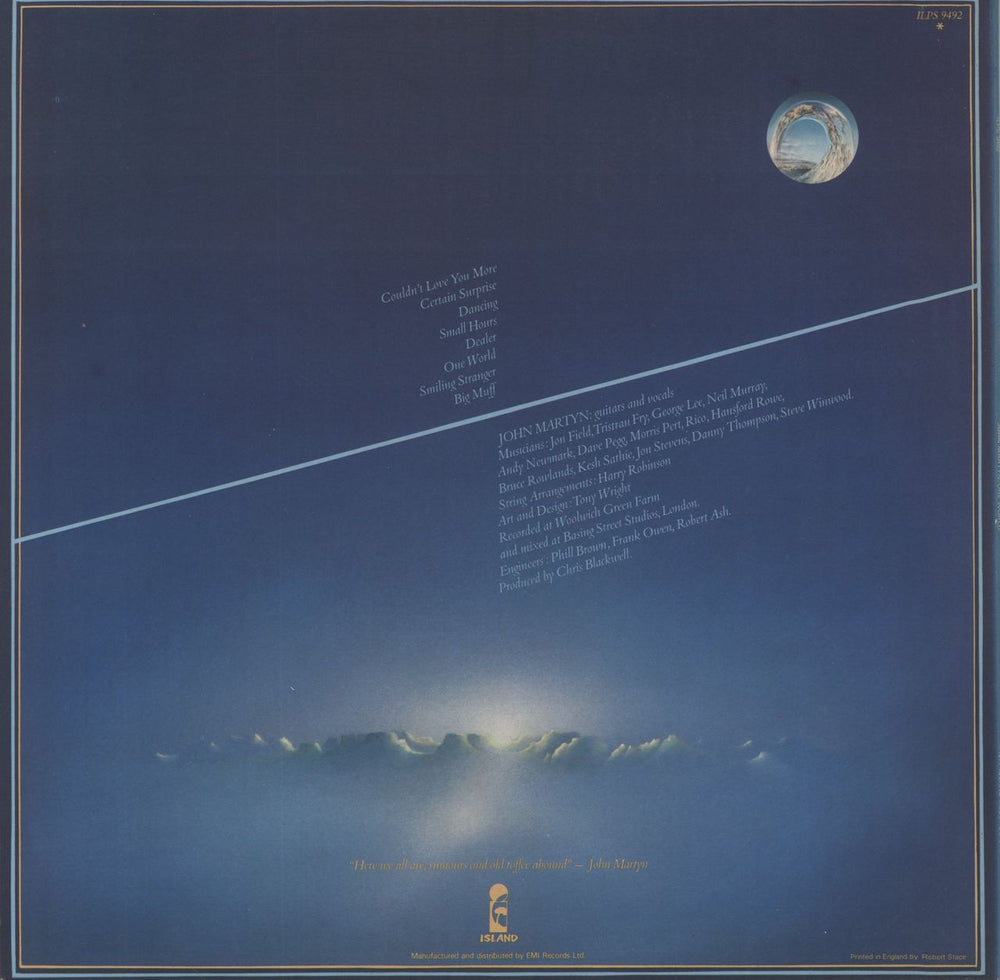 John Martyn One World - 1st UK vinyl LP album (LP record)