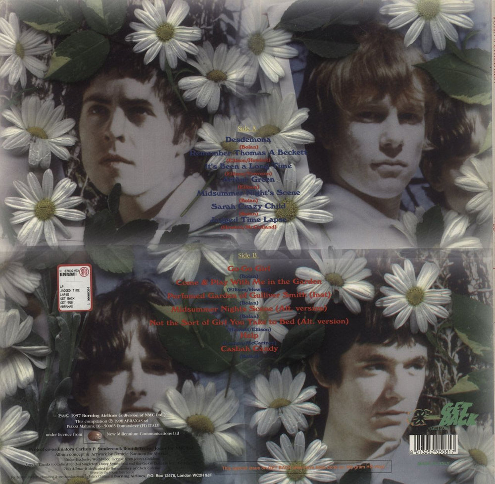 John's Children Jagged Time Lapse - EX UK vinyl LP album (LP record) 8013252050817