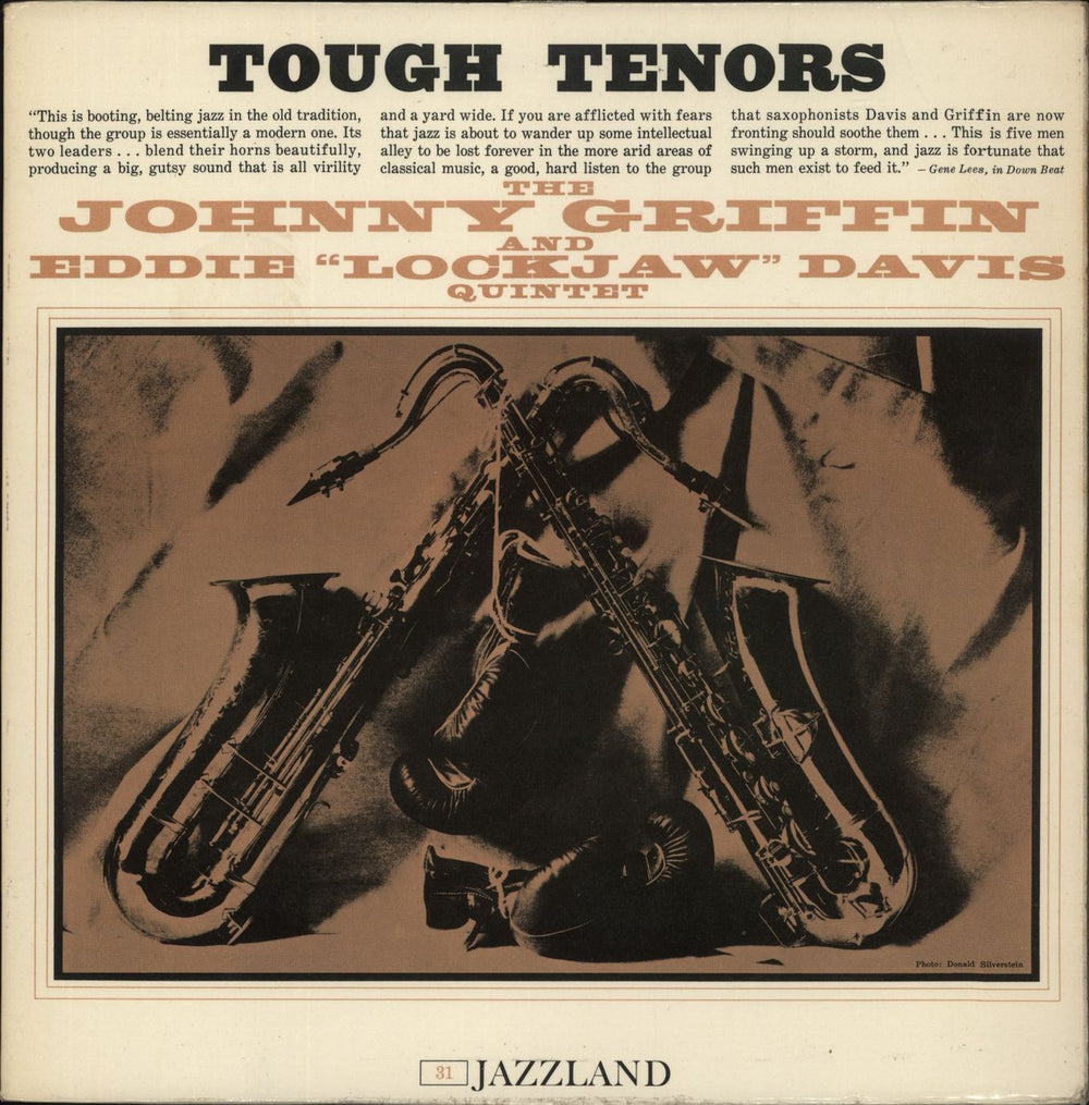 Johnny Griffin & Eddie 'Lockjaw' Davis Tough Tenors - Test Pressing - Autographed UK vinyl LP album (LP record) JLP31