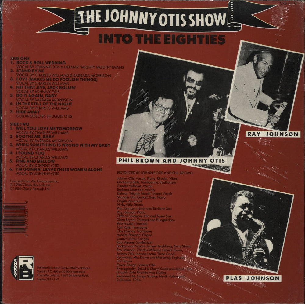 Johnny Otis Into The Eighties UK vinyl LP album (LP record) 082333038516