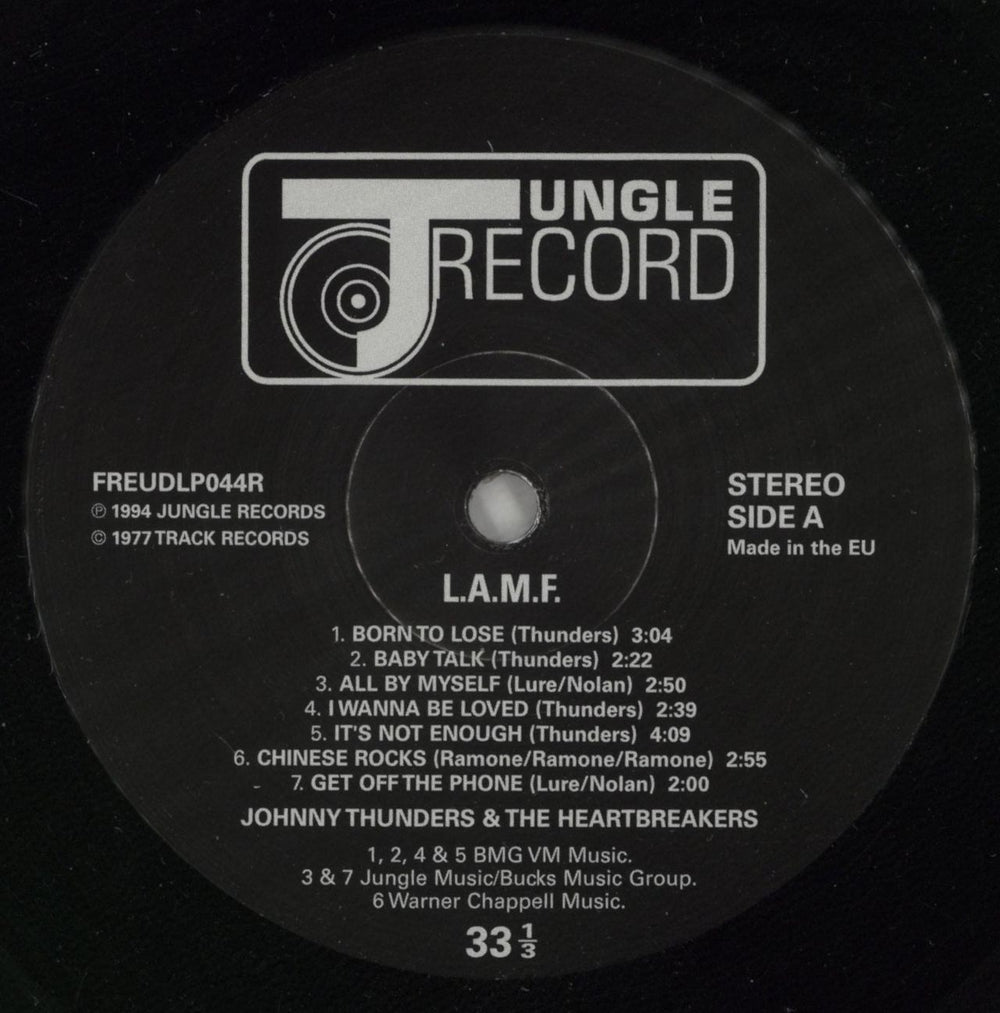 Johnny Thunders & The Heartbreakers L.A.M.F. [The Lost '77 Mixes] UK vinyl LP album (LP record) JTHLPLA866716