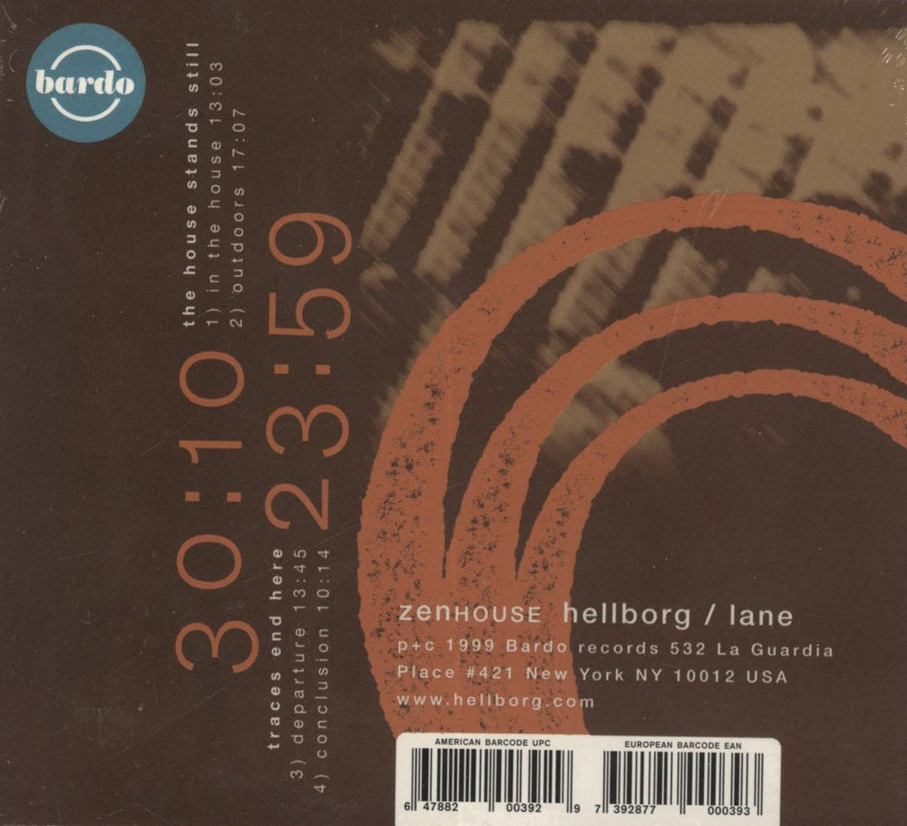 Jonas Hellborg Zenhouse - Sealed US CD album (CDLP)