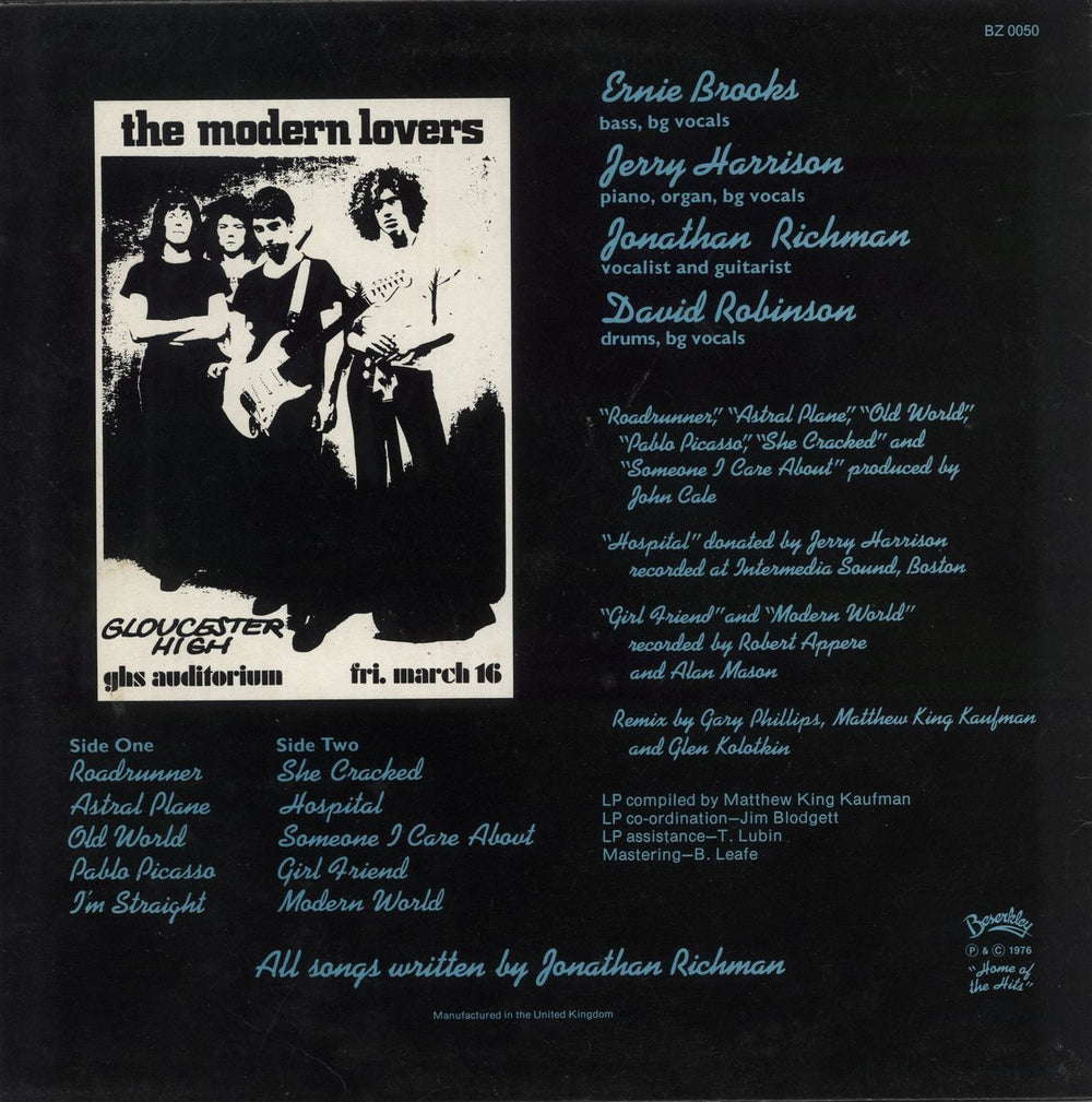 Jonathan Richman & The Modern Lovers The Modern Lovers - VG UK vinyl LP album (LP record)