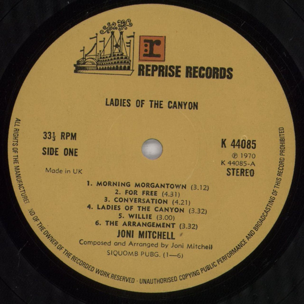 Joni Mitchell Ladies Of The Canyon - EX UK vinyl LP album (LP record) JNILPLA209924