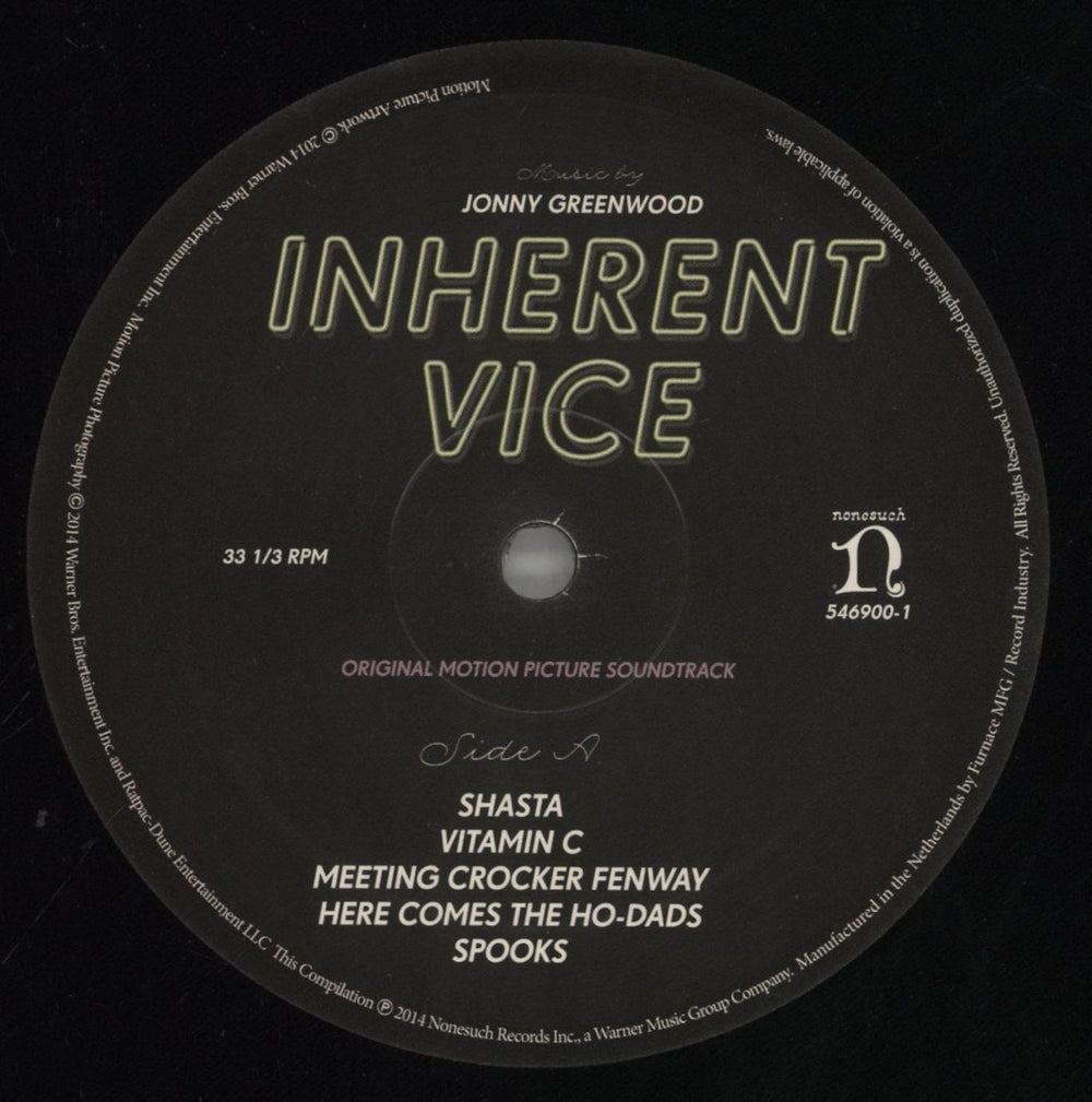 Jonny Greenwood Inherent Vice US 2-LP vinyl record set (Double LP Album) JOR2LIN857930