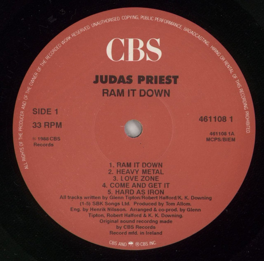 Judas Priest Ram It Down UK vinyl LP album (LP record) JUDLPRA746864