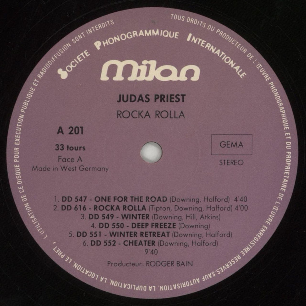 Judas Priest Rocka Rolla French vinyl LP album (LP record) JUDLPRO851690