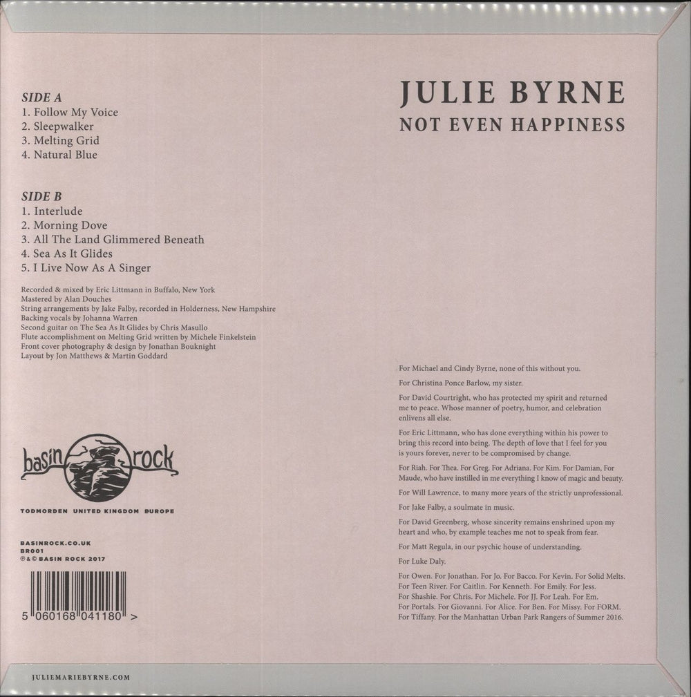 Julie Byrne Not Even Happiness - 180 Gram Vinyl UK vinyl LP album (LP record) 5060168041180