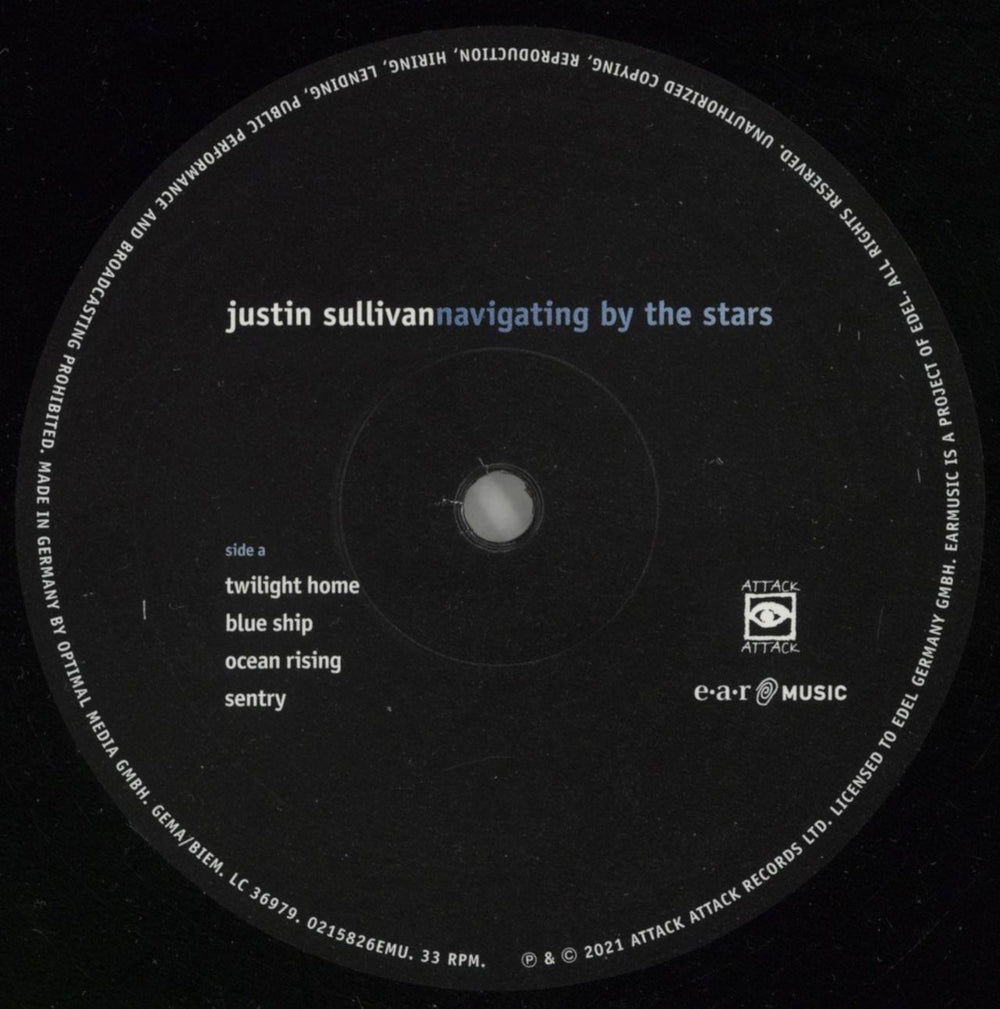 Justin Sullivan Navigating By The Stars UK 2-LP vinyl record set (Double LP Album) JSU2LNA866837