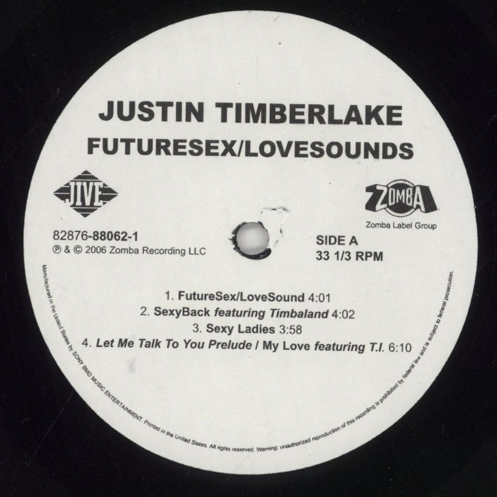 Justin Timberlake Futuresex/Lovesounds US 2-LP vinyl record set (Double LP Album) JTL2LFU377529