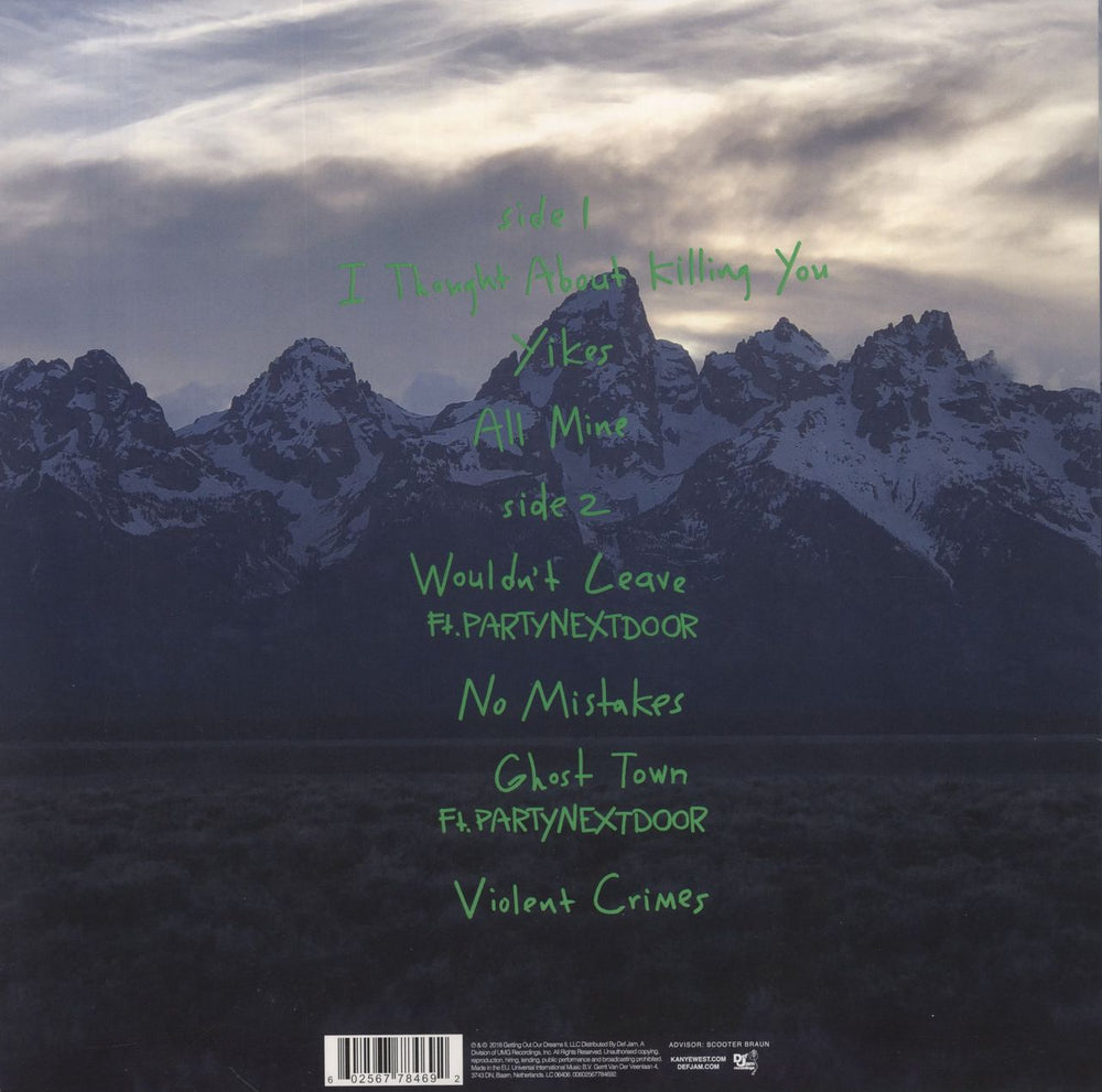 Kanye West Ye UK vinyl LP album (LP record) 602567784692