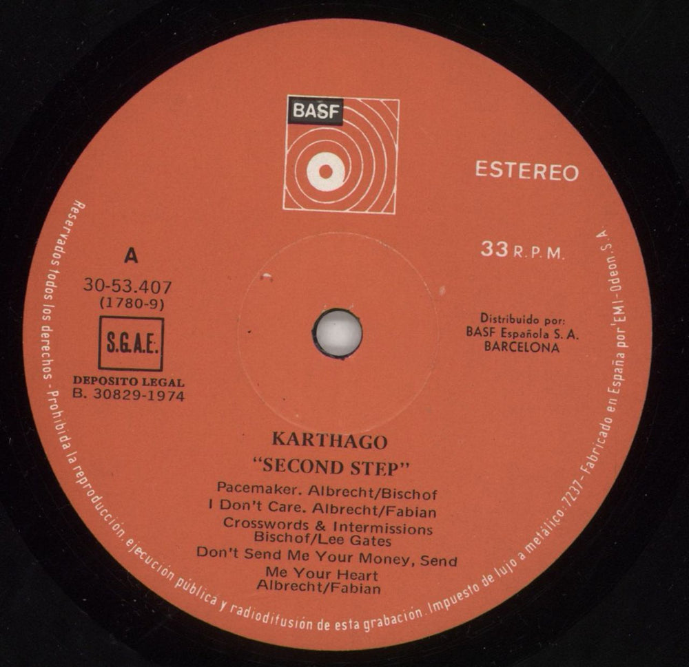 Karthago Second Step Spanish vinyl LP album (LP record) KP4LPSE865653