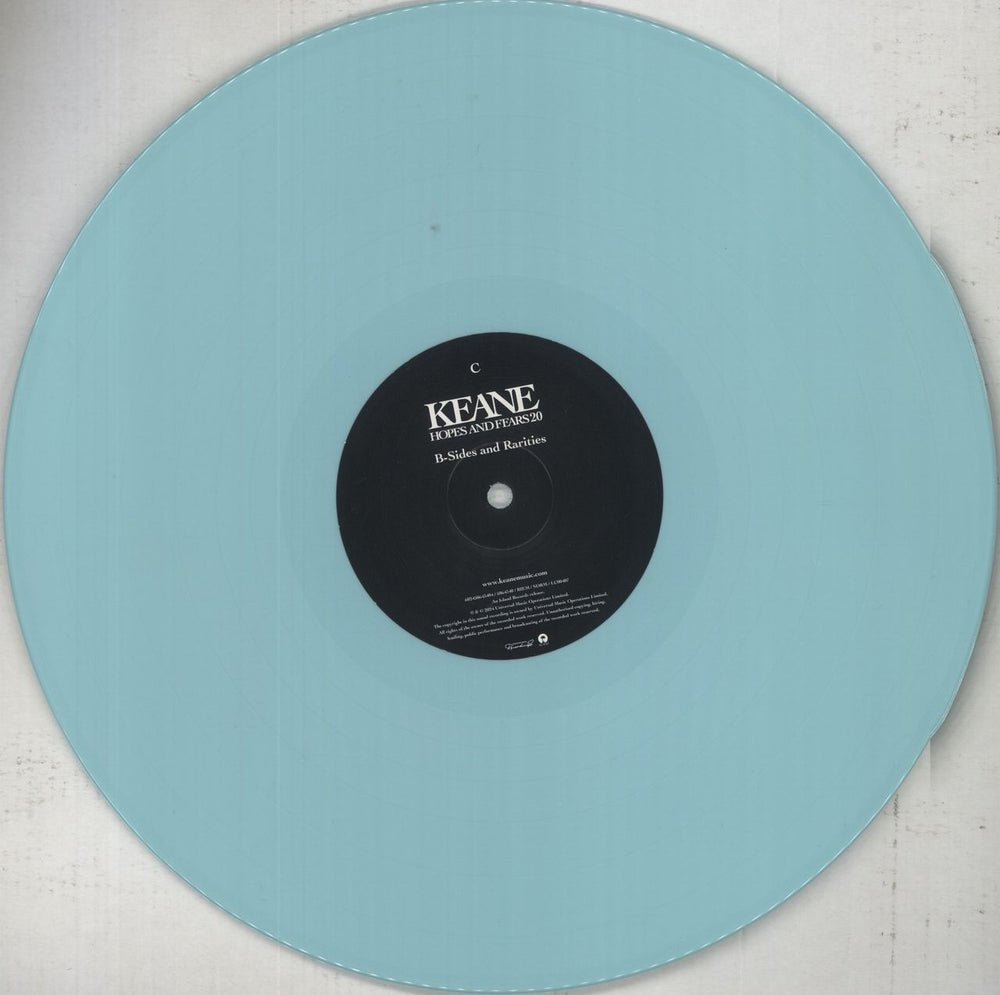 Keane (00s) Hopes And Fears: 20th Anniversary - Blue Vinyl UK 2-LP vinyl record set (Double LP Album)